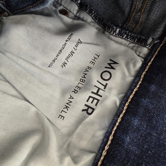 Mother The Rambler Ankle Don't Mind Me Jeans in Blue Size 31 - Picture 4 of 9